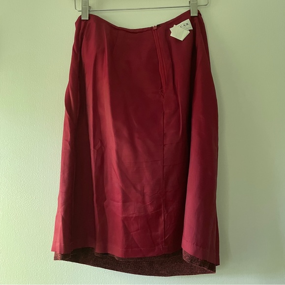 Vintage Oscar by Oscar De La Renta Y2K Tweed Red Pencil Skirt - Size 8 - Picture 11 of 13